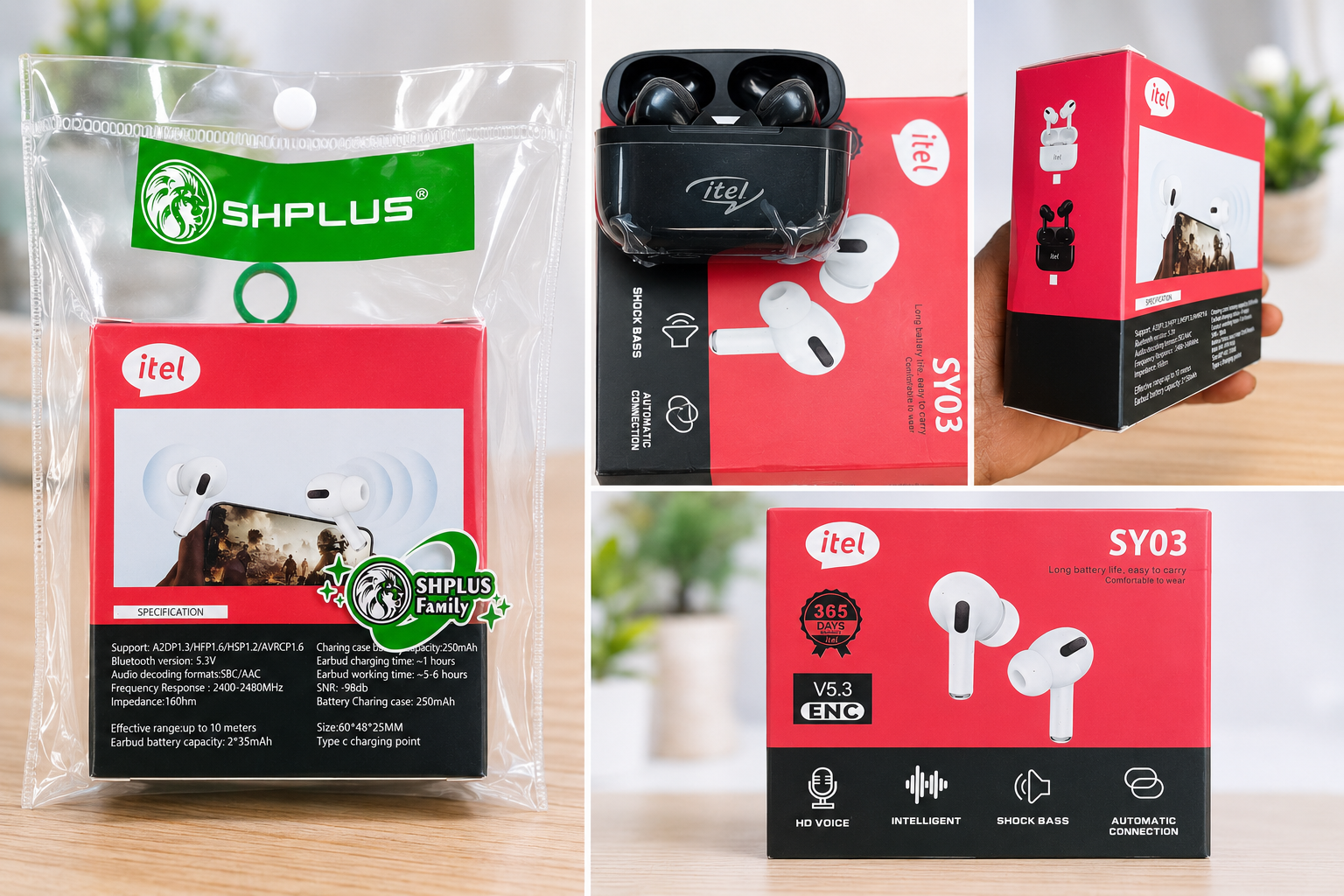 ITEL SY03 WIRELESS EARBUDS � Bluetooth 5.3 Stereo Earphones