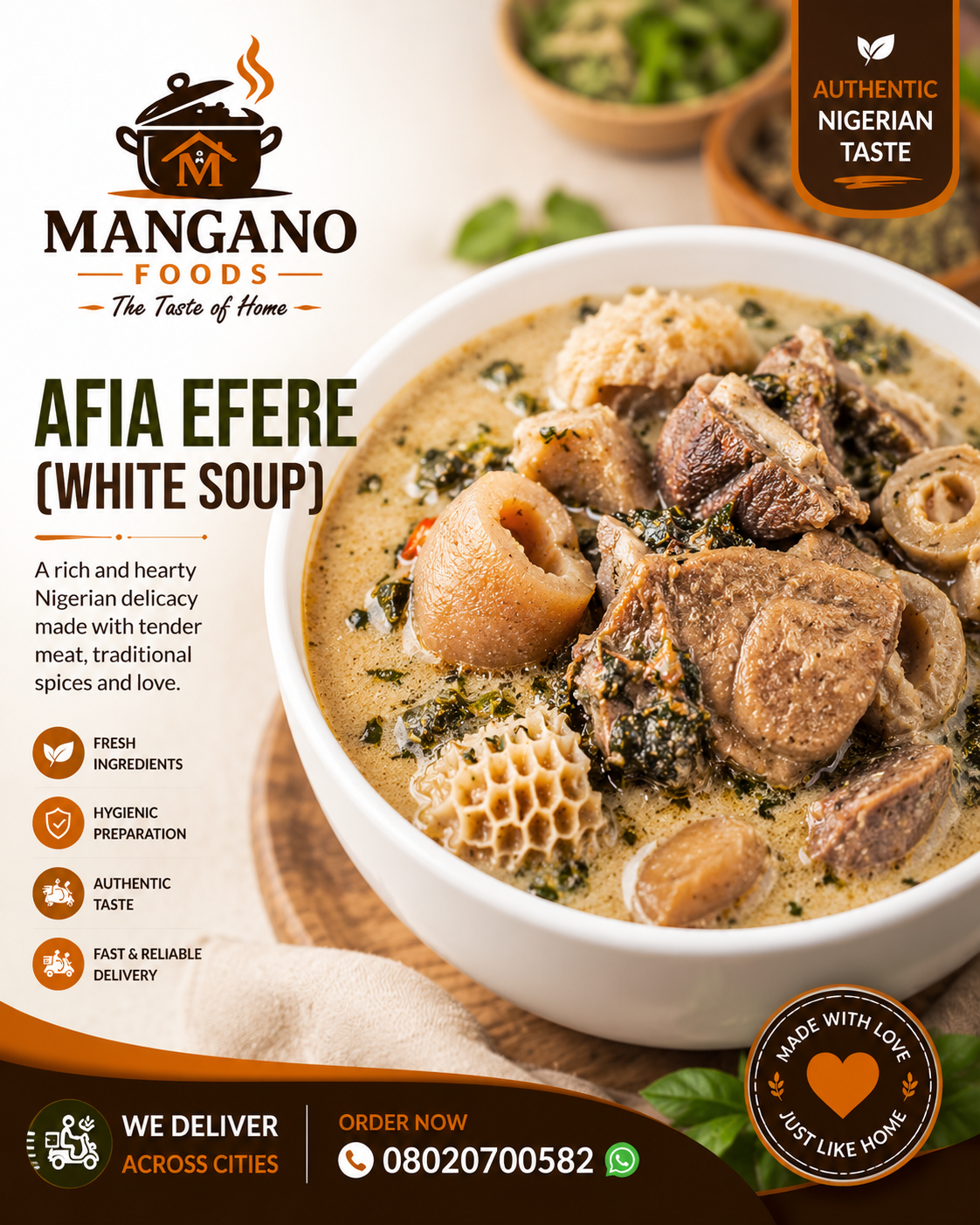 MANGANO AFIA EFERE / WHITE SOUP - (PREMIUM POT)� 3.5L