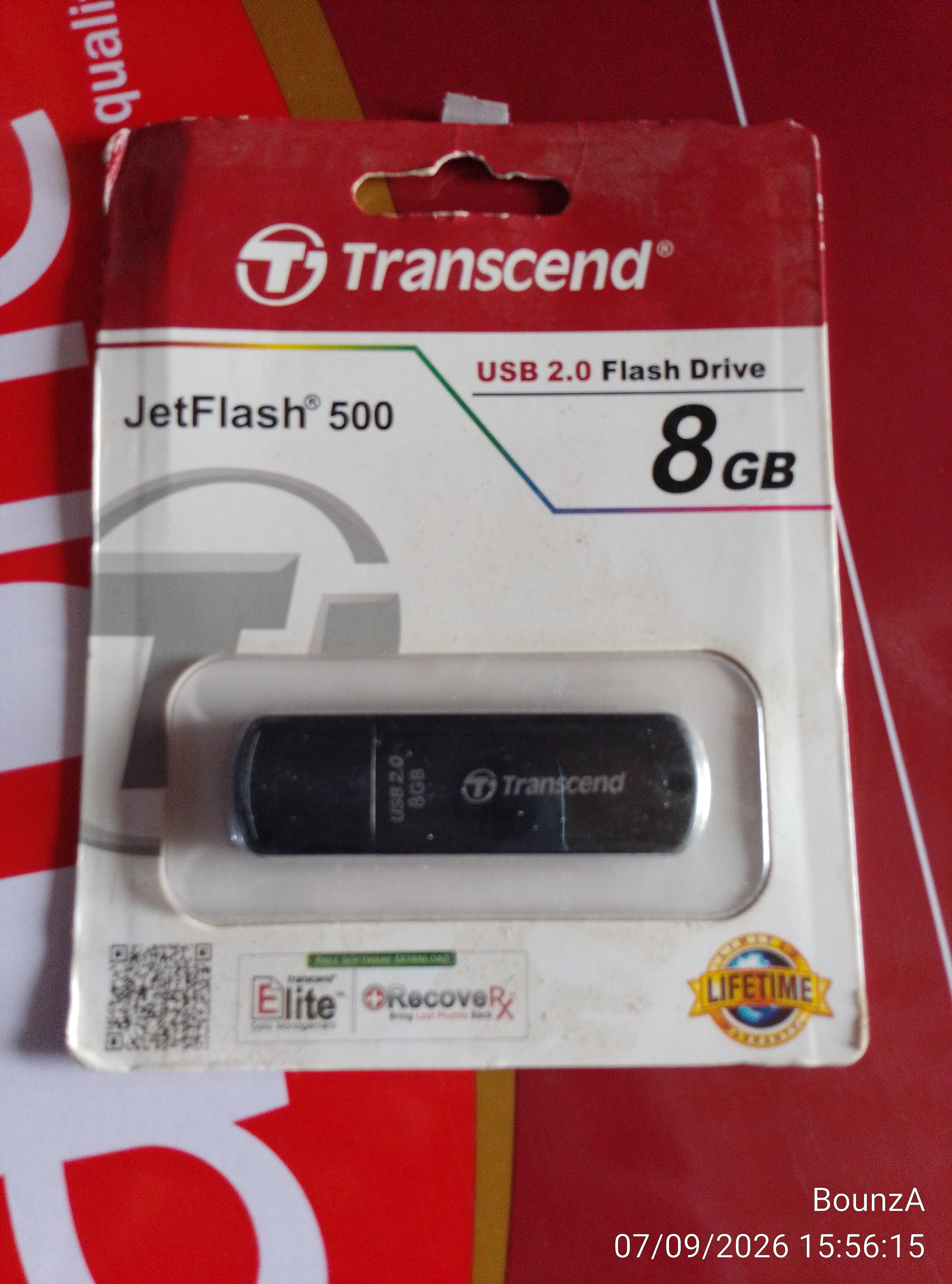 Transcend JetFlash 500 8GB USB 2.0 Flash Drive